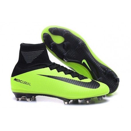 Cristiano Ronaldo Nike Mercurial Superfly V FG Football Cleats Green Black