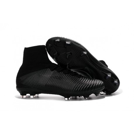 Cristiano Ronaldo Nike Mercurial Superfly V FG Football Cleats All Black