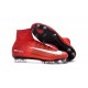 Cristiano Ronaldo Nike Mercurial Superfly V FG Football Cleats Red White