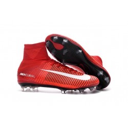 Cristiano Ronaldo Nike Mercurial Superfly V FG Football Cleats Red White