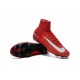 Cristiano Ronaldo Nike Mercurial Superfly V FG Football Cleats Red White