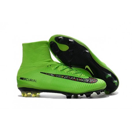 New Nike 2016 Mercurial Superfly 5 FG ACC Boots Green Black