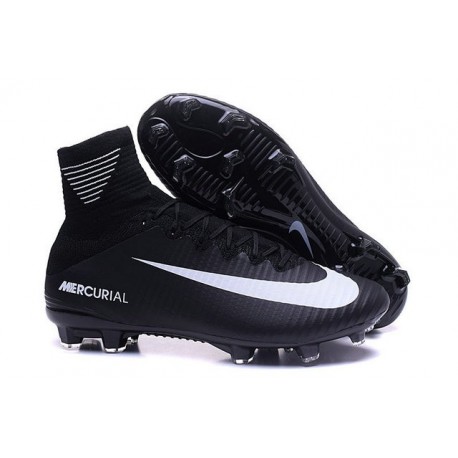 nike acc cleats black and white