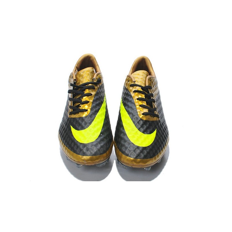 Nike HyperVenom Phantom FG Men's Firm Ground Soccer Boots Black Volt Gold