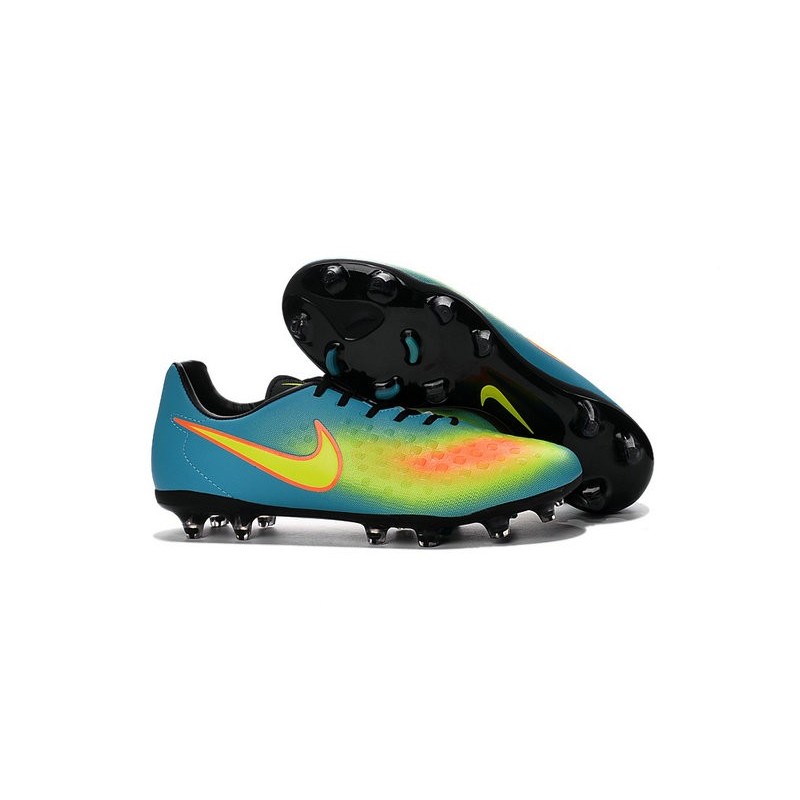 Nike 2016 Magista Opus II FG ACC Football Boots Blue Yellow Orange
