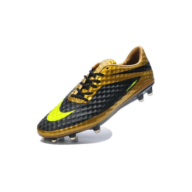 nike hypervenom gold and black
