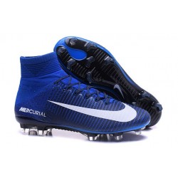 New Nike 2016 Mercurial Superfly 5 FG ACC Boots Blue White