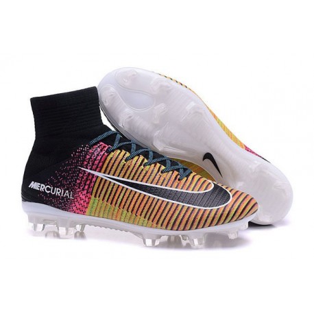 New Nike 2016 Mercurial Superfly 5 FG ACC Boots Yellow Black Pink