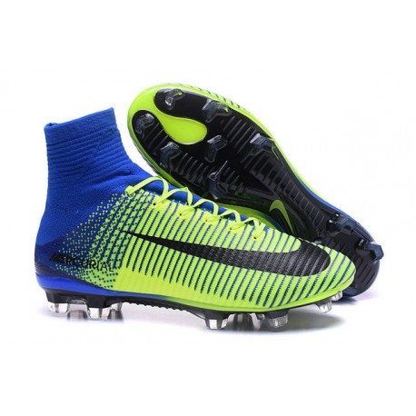 New Nike 2016 Mercurial Superfly 5 FG ACC Boots Green Blue Black
