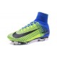 New Nike 2016 Mercurial Superfly 5 FG ACC Boots Green Blue Black