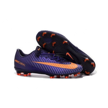 Nike Mercurial Vapor XI FG Firm Ground Soccer Shoes Purple Orange