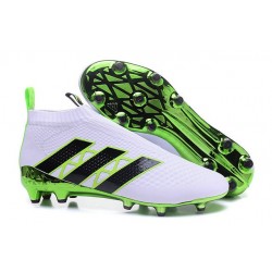 Mens Top adidas Ace16+ Purecontrol FG Soccer Cleat White Green Black