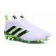 Mens Top adidas Ace16+ Purecontrol FG Soccer Cleat White Green Black