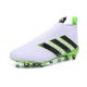Mens Top adidas Ace16+ Purecontrol FG Soccer Cleat White Green Black