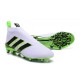 Mens Top adidas Ace16+ Purecontrol FG Soccer Cleat White Green Black