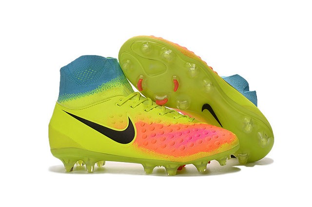 New 2016 Nike Magista Obra II FG ACC Soccer Cleats Volt Black Orange