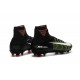 Nike Mercurial Superfly V FG High Top Firm Ground Shoes Black Purple White