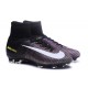 Nike Mercurial Superfly V FG High Top Firm Ground Shoes Black Pink White