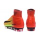 Nike Mercurial Superfly V FG High Top Firm Ground Shoes Red Green Black