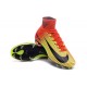 Nike Mercurial Superfly V FG High Top Firm Ground Shoes Red Green Black