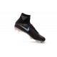 Nike Mercurial Superfly V FG High Top Firm Ground Shoes Black Silver