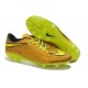 Neymar's Nike HyperVenom Phantom FG ACC Cleats Gold Volt Black