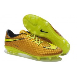 Neymar's Nike HyperVenom Phantom FG ACC Cleats Gold Volt Black