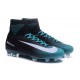 Nike Mercurial Superfly V FG Men Soccer Boots Black Blue White