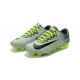 Nike Mercurial Vapor XI FG Firm Ground Soccer Shoes Platinum Black Green