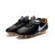 Nike Tiempo Legend VI FG ACC K-Leather Football Cleat Black Gold White