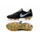 Nike Tiempo Legend VI FG ACC K-Leather Football Cleat Black Gold White