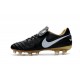 Nike Tiempo Legend VI FG ACC K-Leather Football Cleat Black Gold White