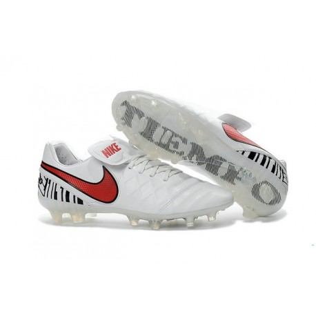 Nike Tiempo Legend VI FG ACC K-Leather Football Cleat White Red