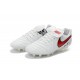 Nike Tiempo Legend VI FG ACC K-Leather Football Cleat White Red