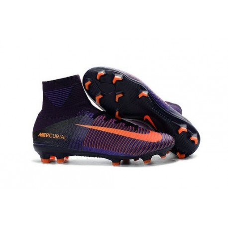 purple and orange cleats