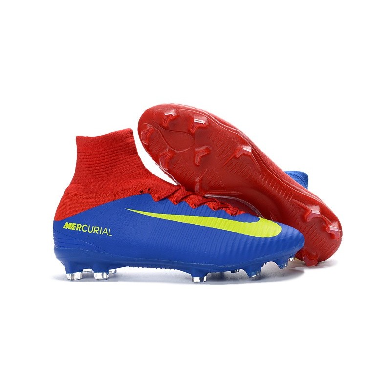 nike mercurial superfly fg red blue