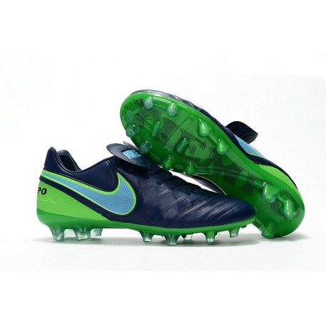 Nike Tiempo Legend VI FG ACC K-Leather Football Cleat Black Green