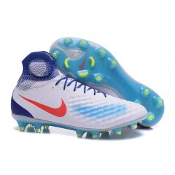 Nike Magista Obra 2 FG Mens Top Football Shoes White Blue