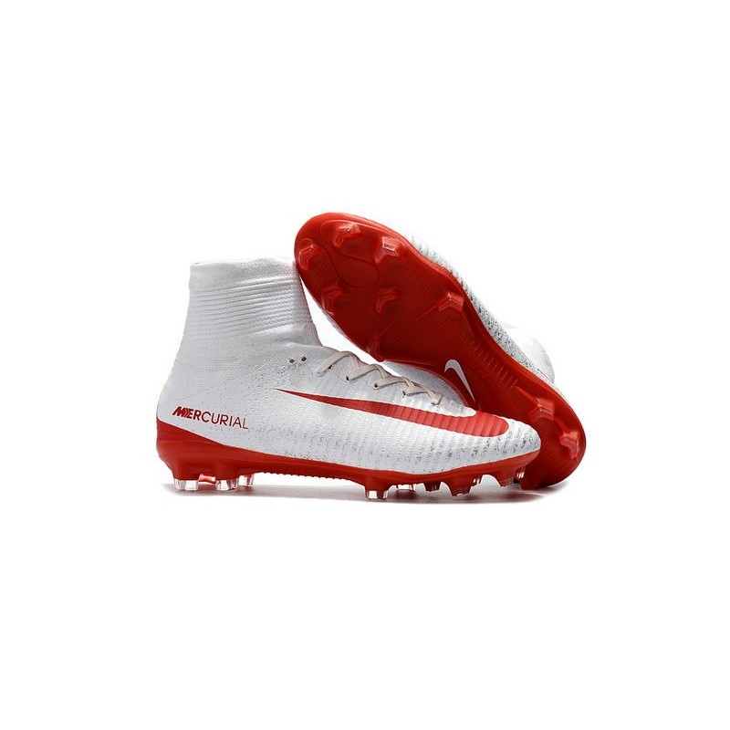 red and white nike football cleats