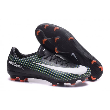 New Ronaldo Nike Mercurial Vapor XI FG Soccer Cleats Black White Green