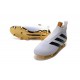 New adidas Ace16+ Purecontrol FG Football Boots White Gold Black