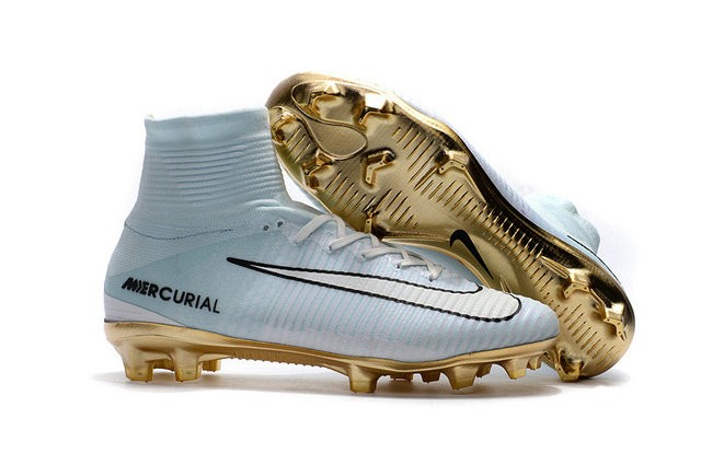 white and gold mercurials