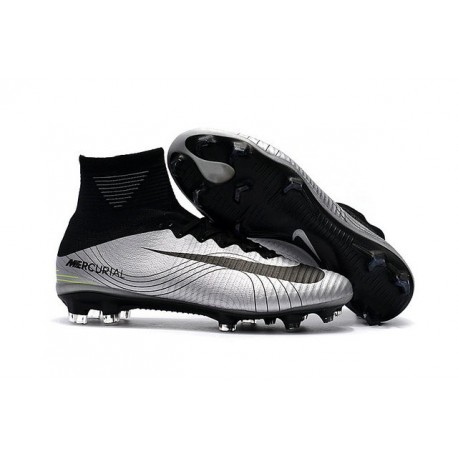 Nike Mercurial Superfly V FG Soccer Boot Silver Black