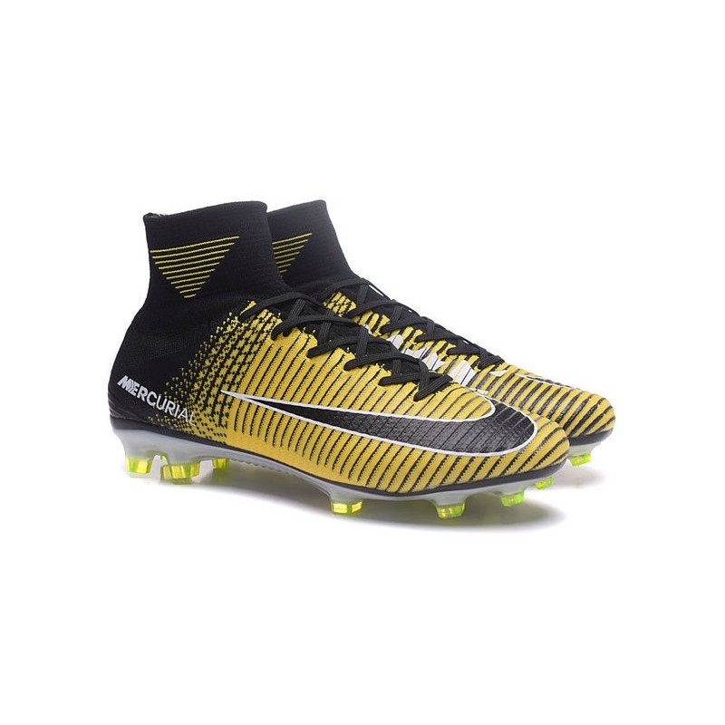 nike mercurial black yellow