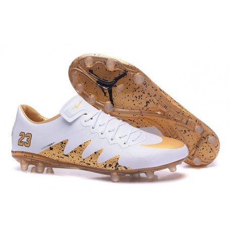 nike gold and white football cleats