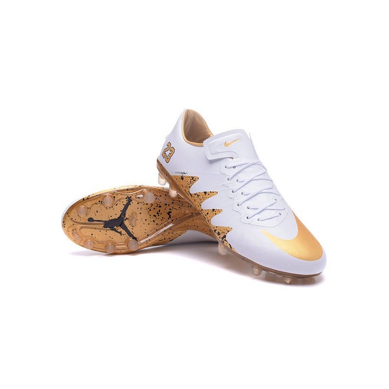 nike gold and white football cleats