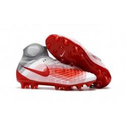 Nike Magista Obra II FG Firm Ground Soccer Cleat White Red