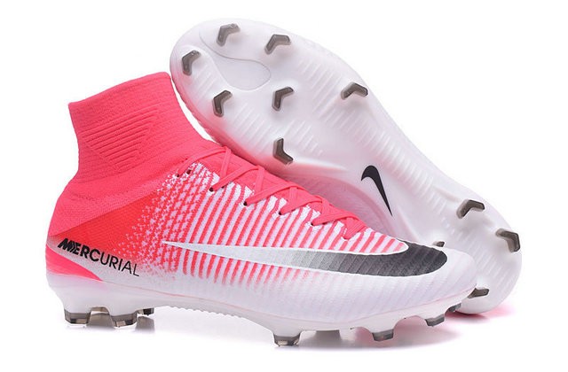 nike mercurial superfly v pink and white