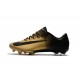 New Ronaldo Nike Mercurial Vapor XI FG Soccer Cleats Golden Black