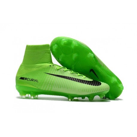 green nike soccer boots